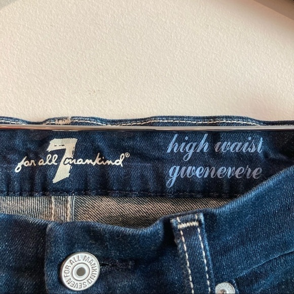 7 FOR ALL MANKIND Sz 28 Gwenevere  Skinny Dark Wash Jeans - Picture 2 of 7